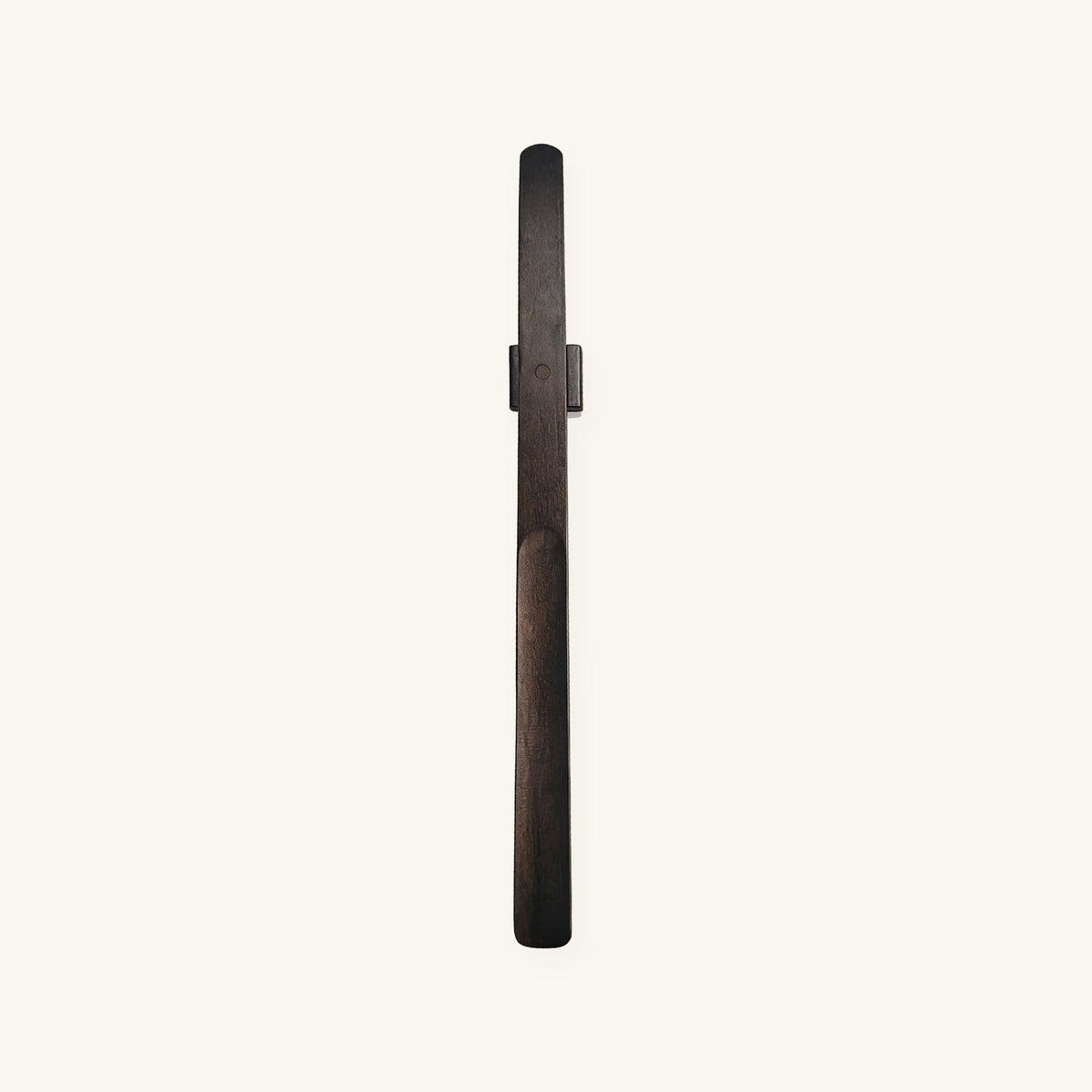 Oak & Ease magnetic shoehorn in Black Walnut with its matching mount